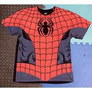 Marvel Y2K Spiderman Mad Engine Aop front spidey suit XL